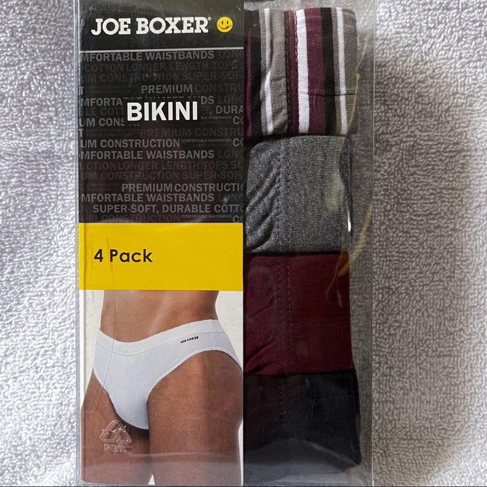 Men’s 4-Pack Joe Boxer Bikinis - Small